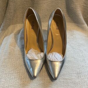 Shiny Silver High Heels